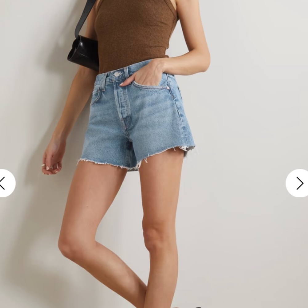AGOLDE Parker High Rise Long Jean Shorts